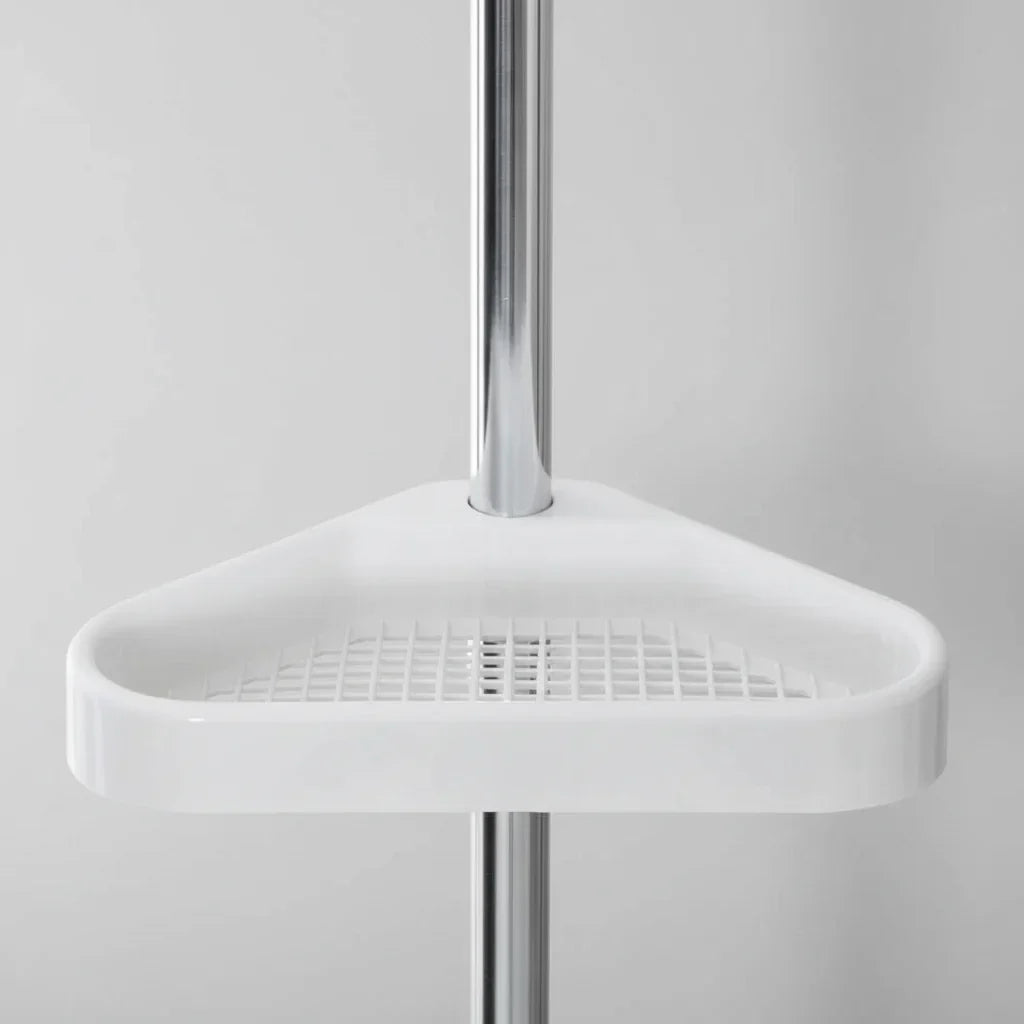 Corner Shower Shelf No-Drill Tension Pole Adjustable Shelves