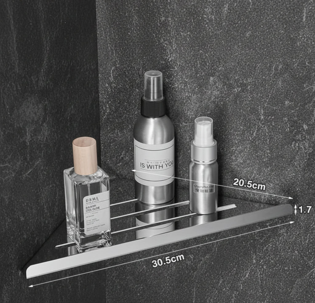 Corner Shower Shelf Stainless Steel Screw-Mounted Open-Drainage Base