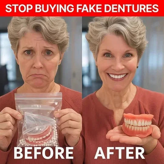 Cosmetic Denture Set Moldable Upper & Lower At-Home Fit