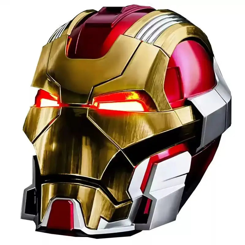 Cosplay Helmet Motorized Faceplate English Voice Control LED Eyes