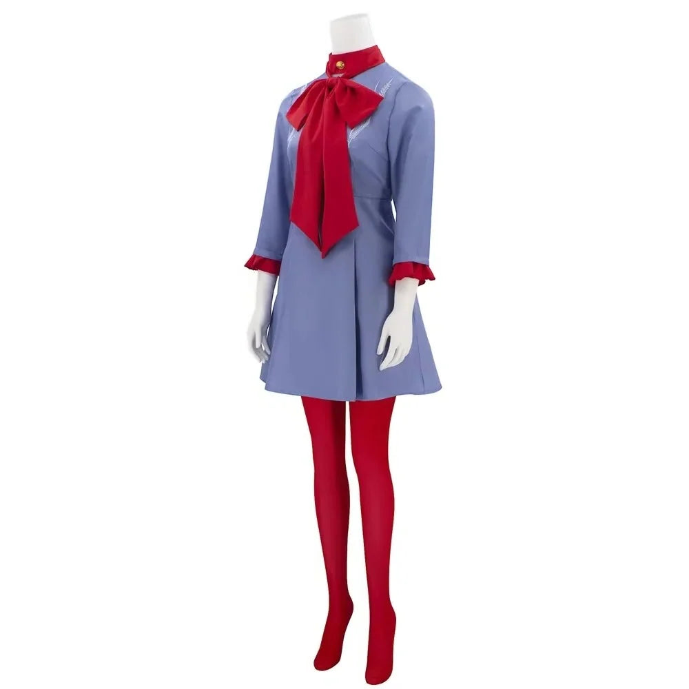 Costume Dress Scarf-Style Coat Unisex Blue & Red