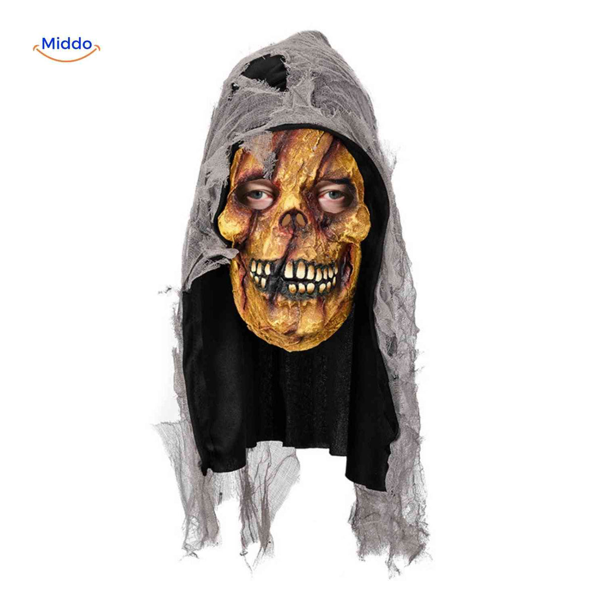 Costume Mask Full-Face Integrated Hood Breathable Mesh