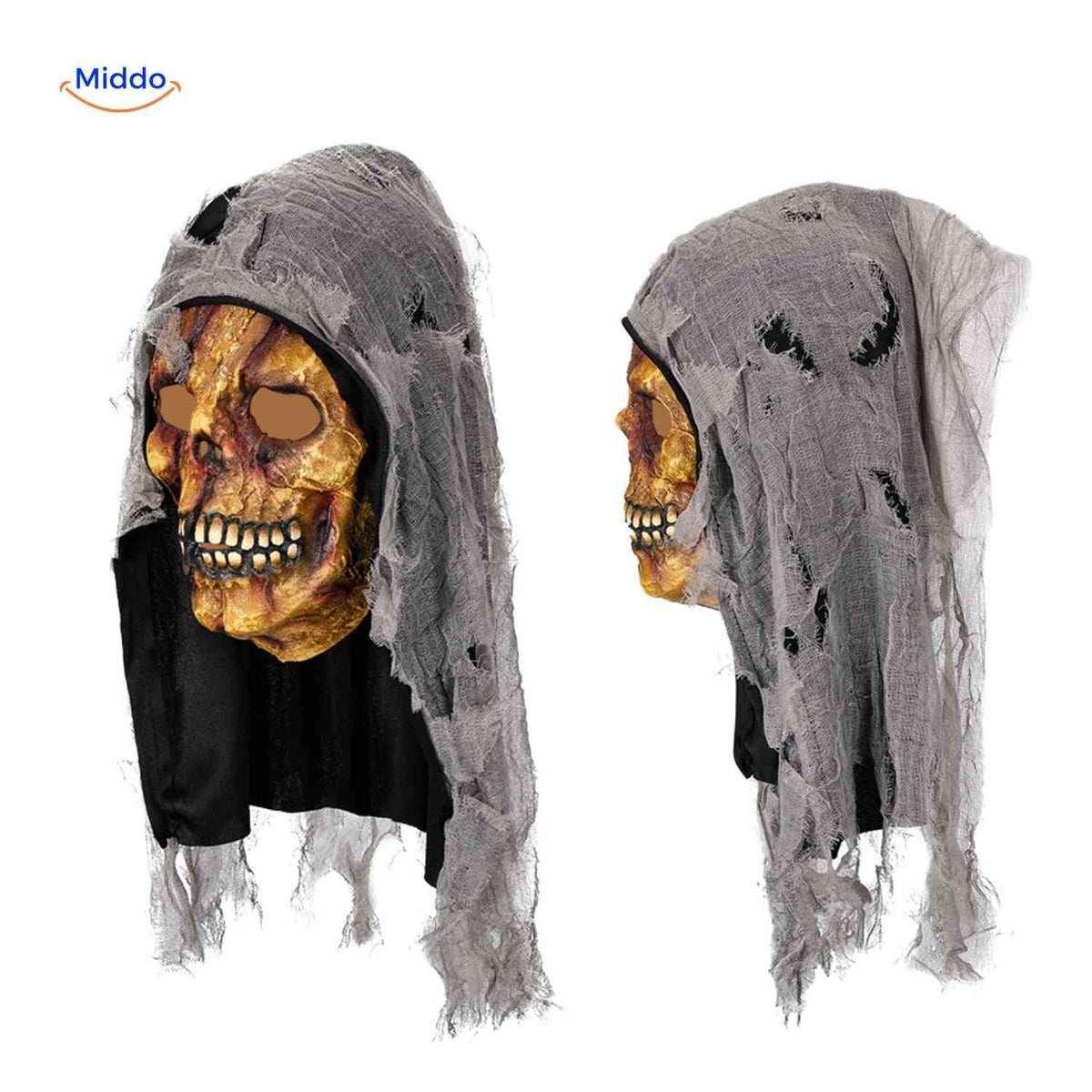 Costume Mask Full-Face Integrated Hood Breathable Mesh