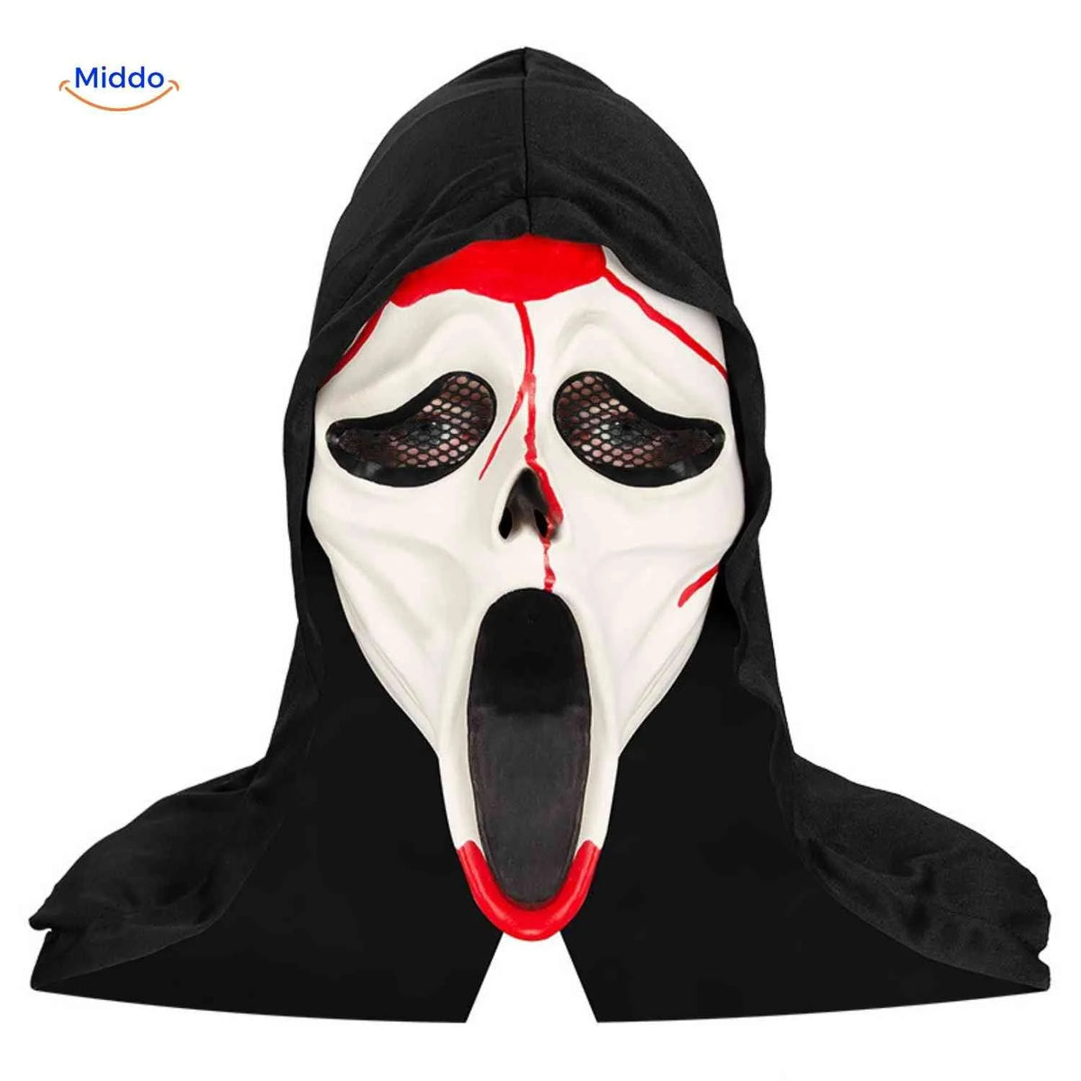 Costume Mask Full-Face Integrated Hood Breathable Mesh
