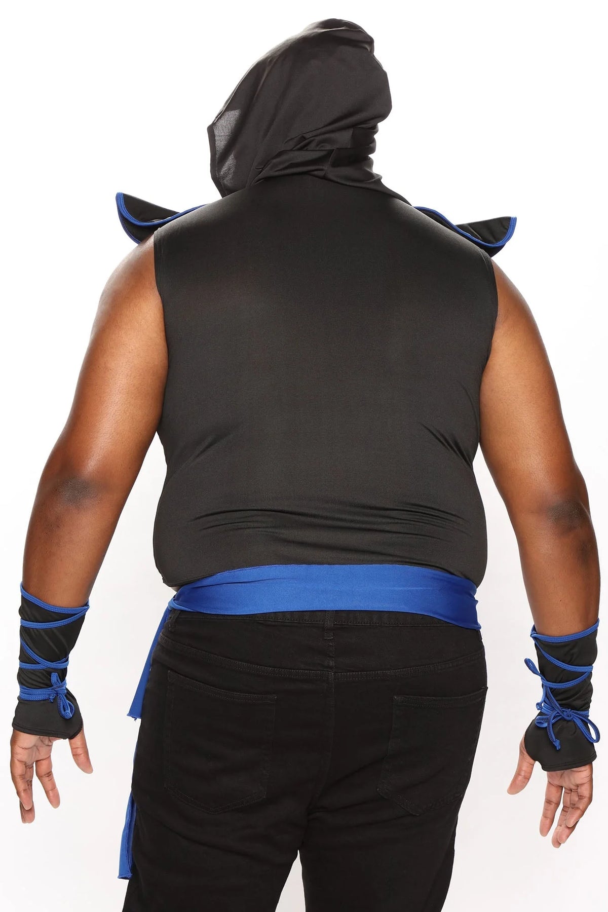 Costume Set Hooded Tunic Gauntlets & Sash Stretch Fit