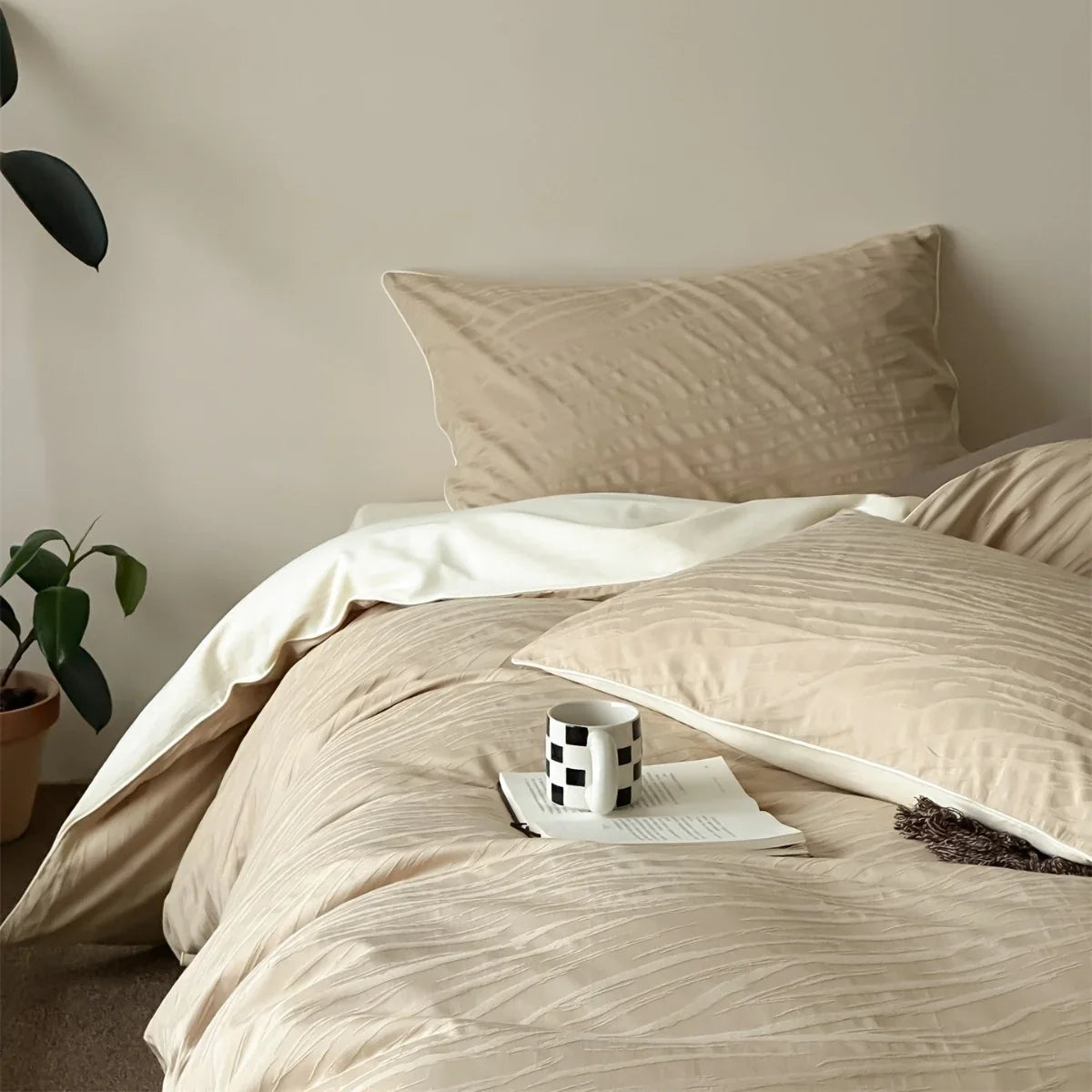 Cotton Bedding Set Finely Textured Satin-Matte Breathable