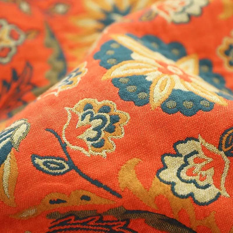 Cotton Throw Blanket Soft Breathable Boho Design