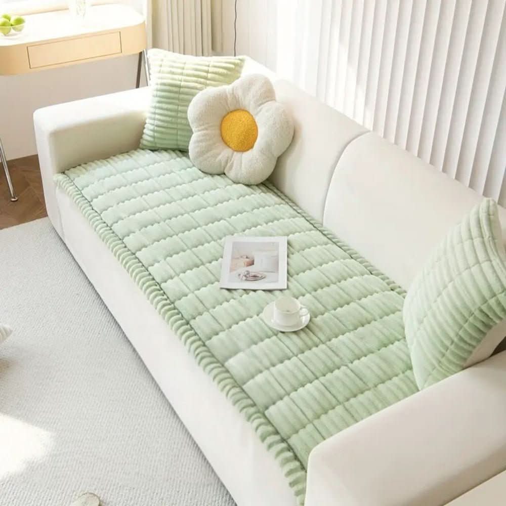Couch Cover Plush Polyester Non-Slip Machine-Washable