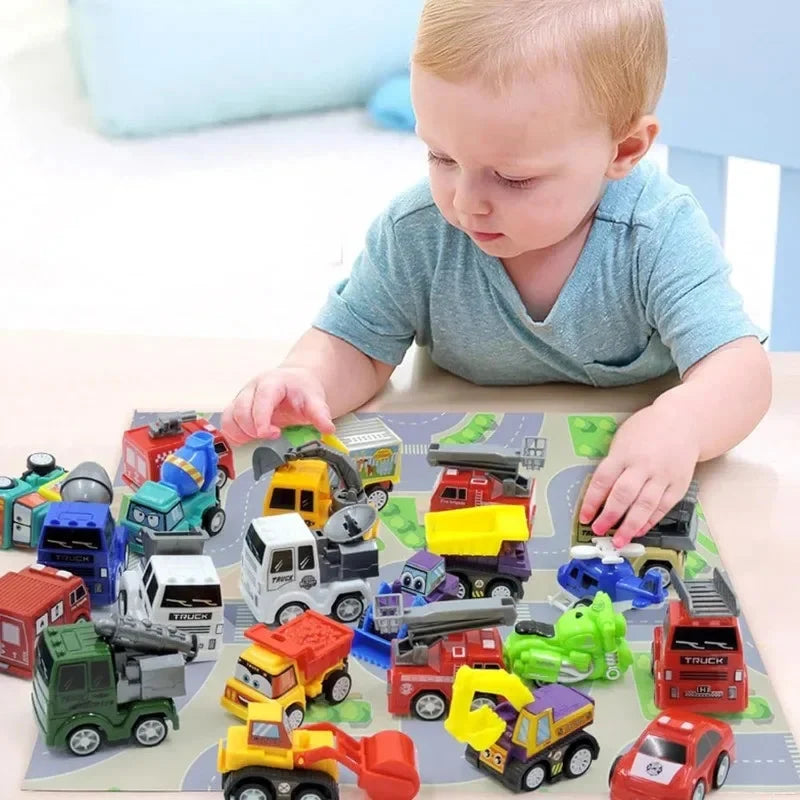 Countdown Calendar 24 Pull-Back Cars Battery-Free