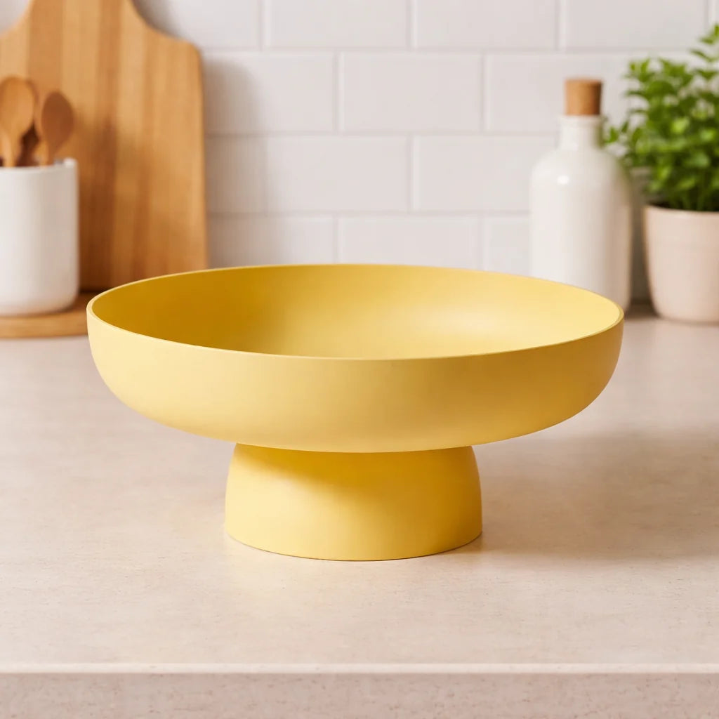 Countertop Fruit Bowl Glazed Ceramic Single Layer