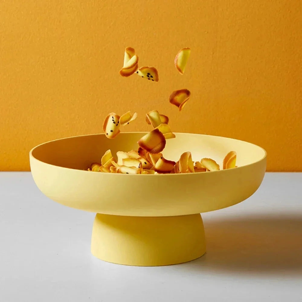 Countertop Fruit Bowl Glazed Ceramic Single Layer