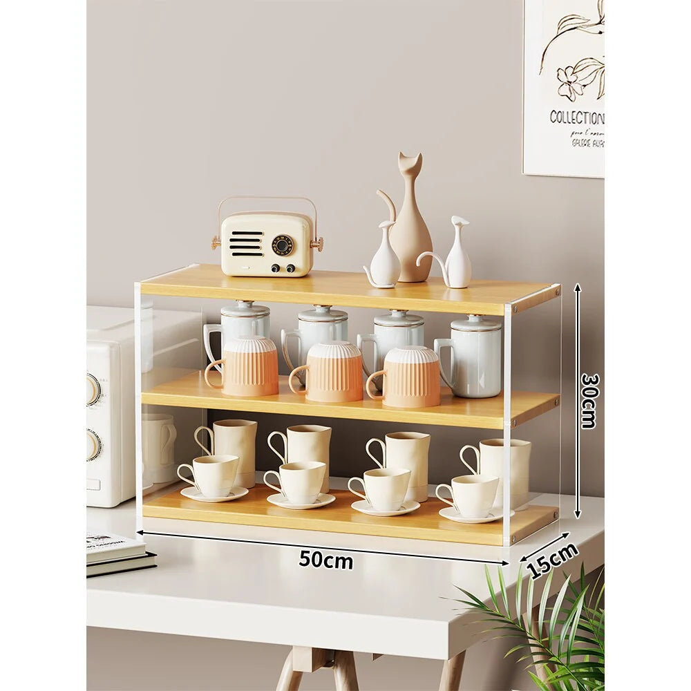 Countertop Organizer Rack Multi-Tier Open Shelves