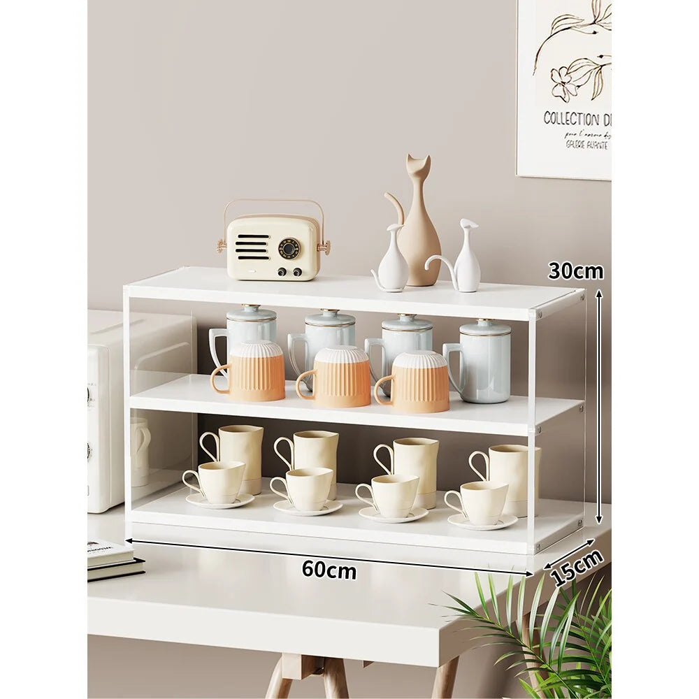 Countertop Organizer Rack Multi-Tier Open Shelves