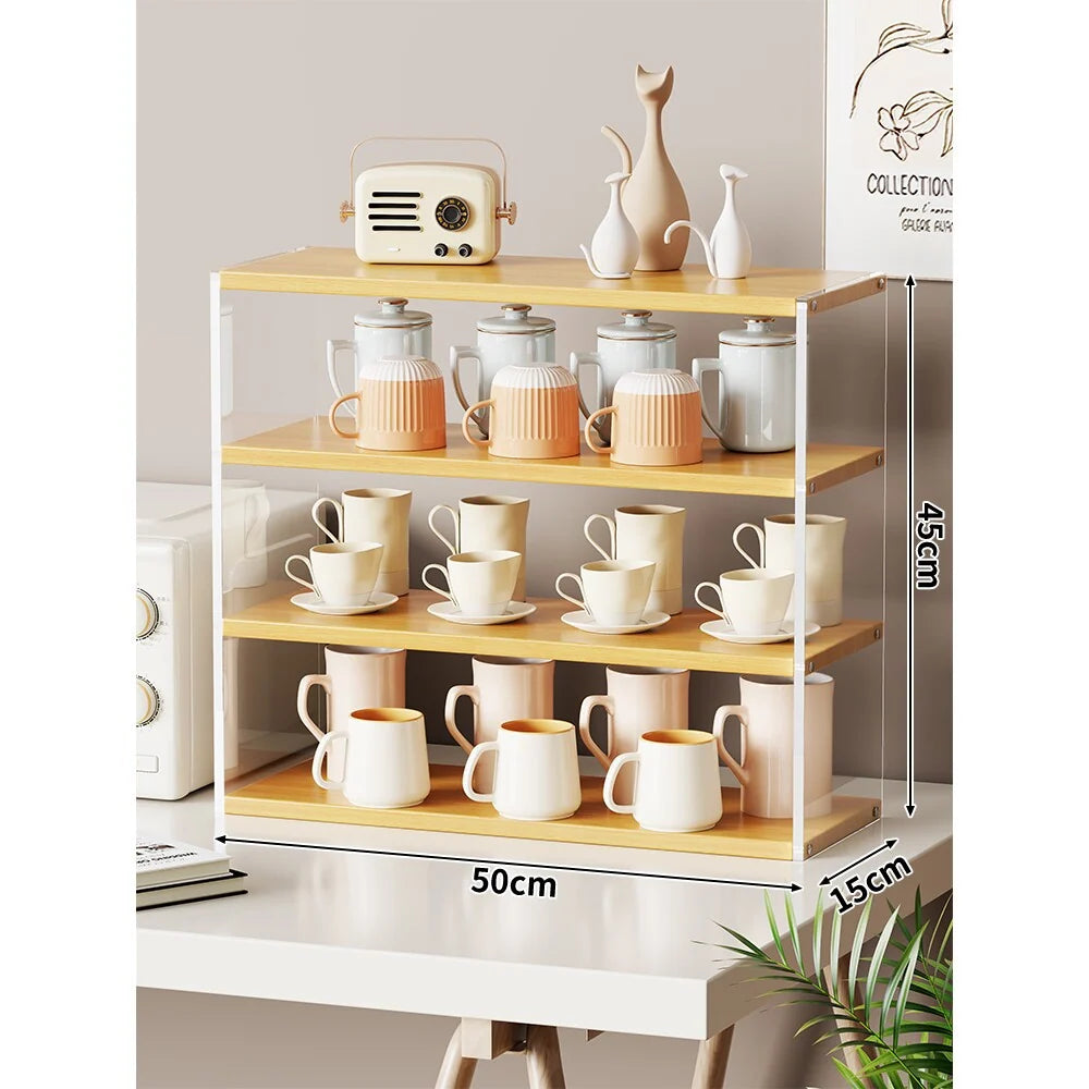 Countertop Organizer Rack Multi-Tier Open Shelves