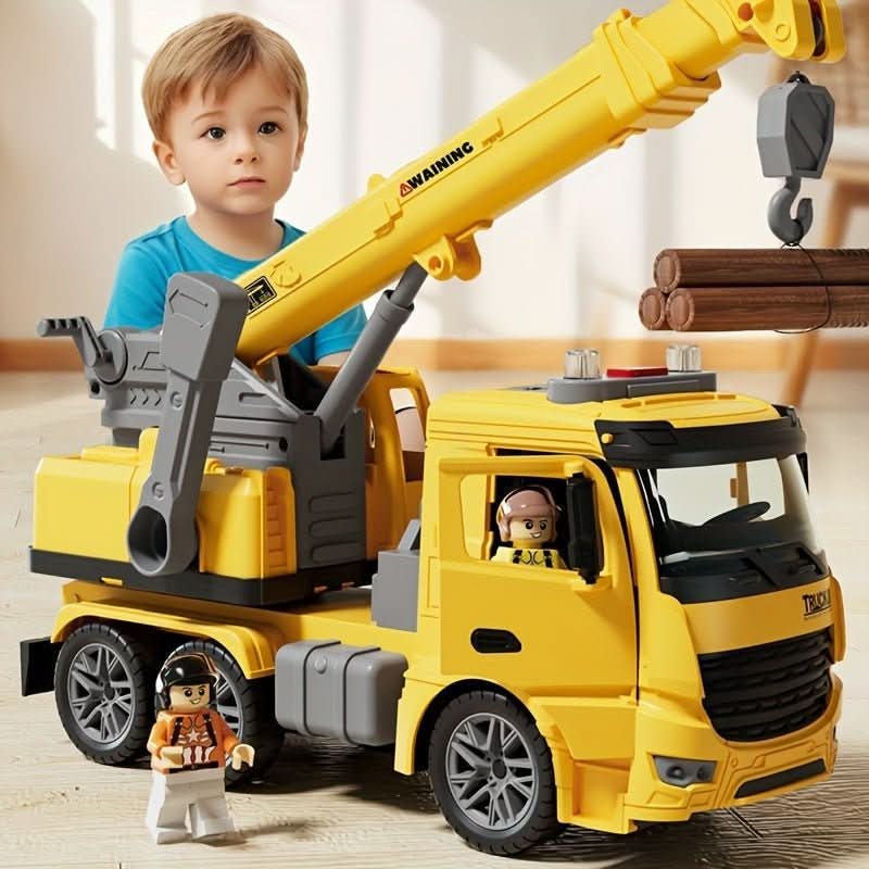 Crane Truck Toy Movable Arm Lights & Sound