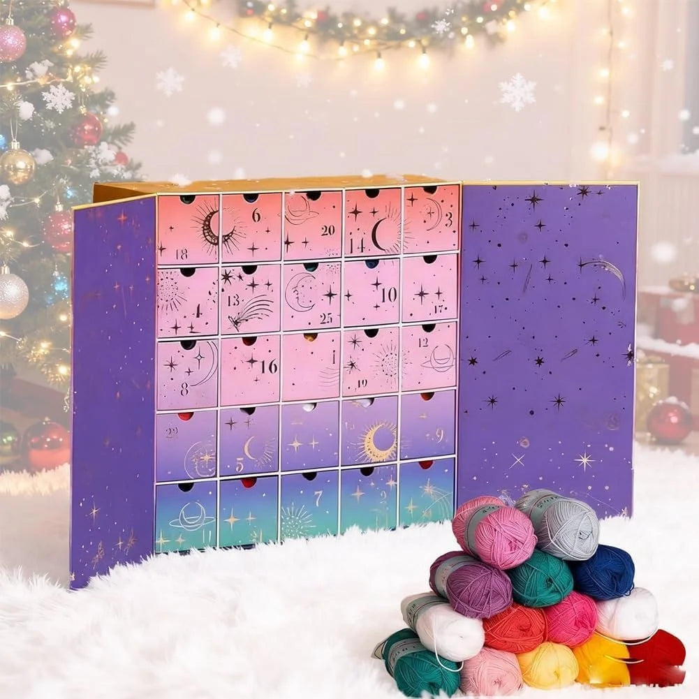 Crochet Advent Calendar 25 Drawers Yarn & Tools Reusable Box