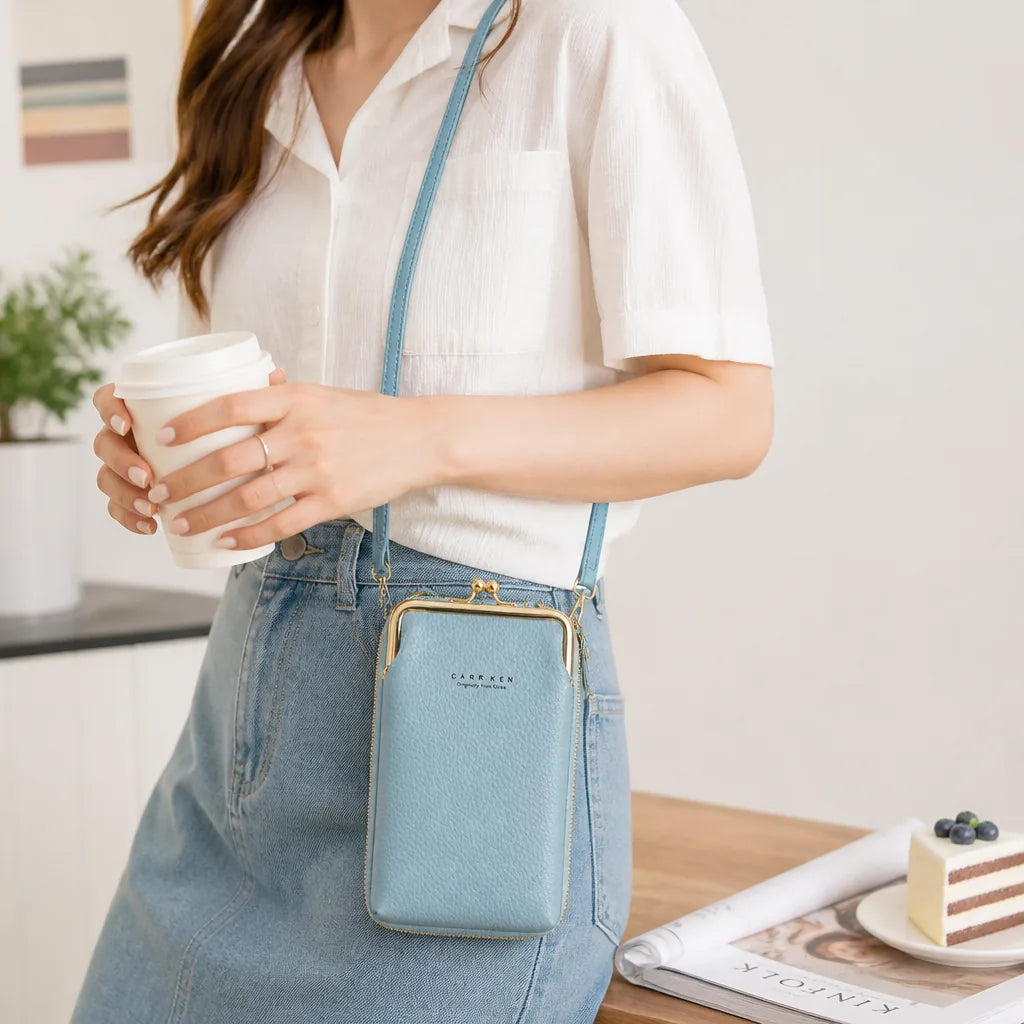 Crossbody Bag Convertible Matte Faux Leather Multiple Compartments