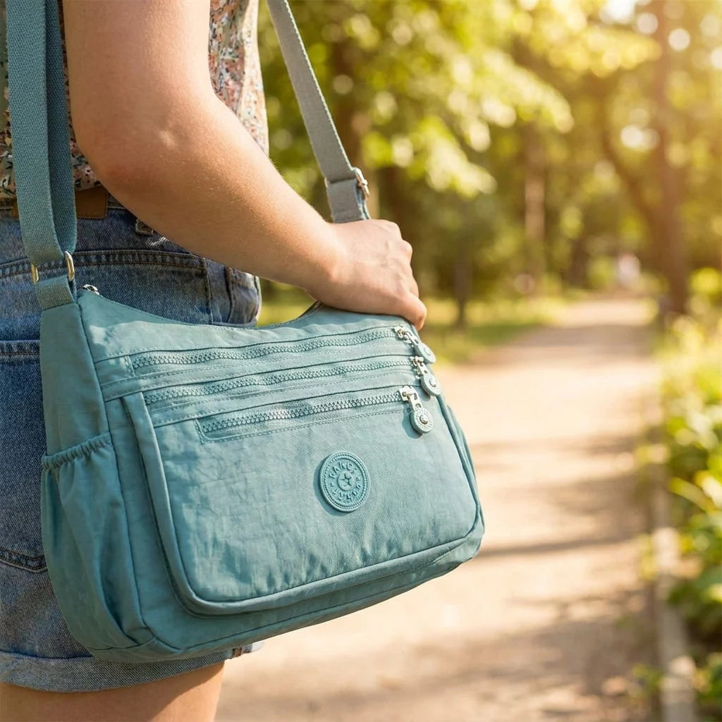 Crossbody Bag Nylon Water-Resistant Adjustable Strap