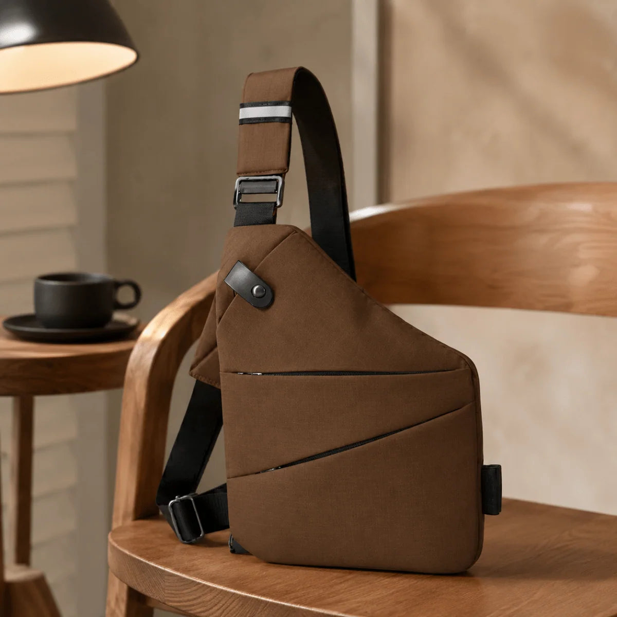 Crossbody Bag RFID Protection Water-Resistant Cut-Resistant Strap