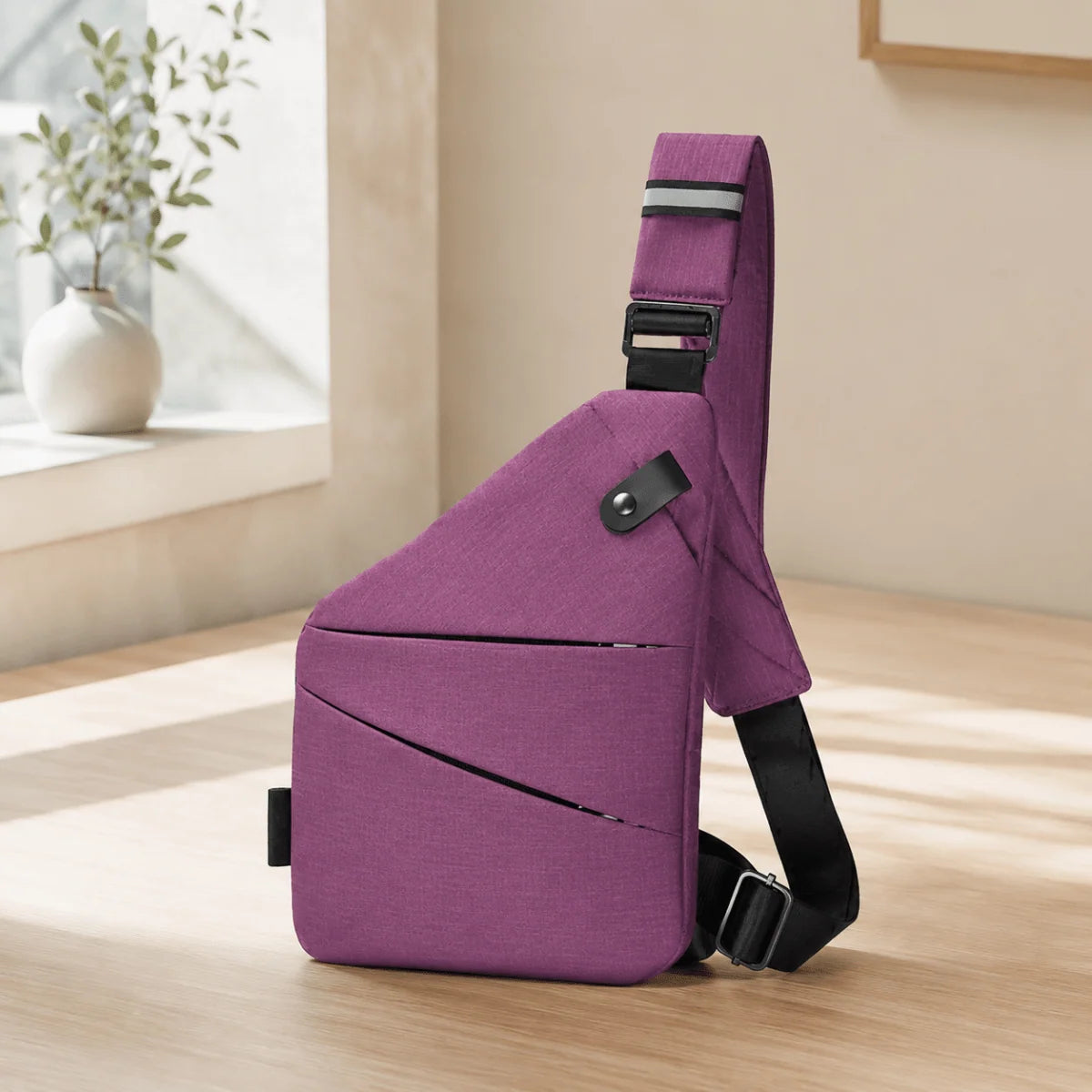 Crossbody Bag RFID Protection Water-Resistant Cut-Resistant Strap