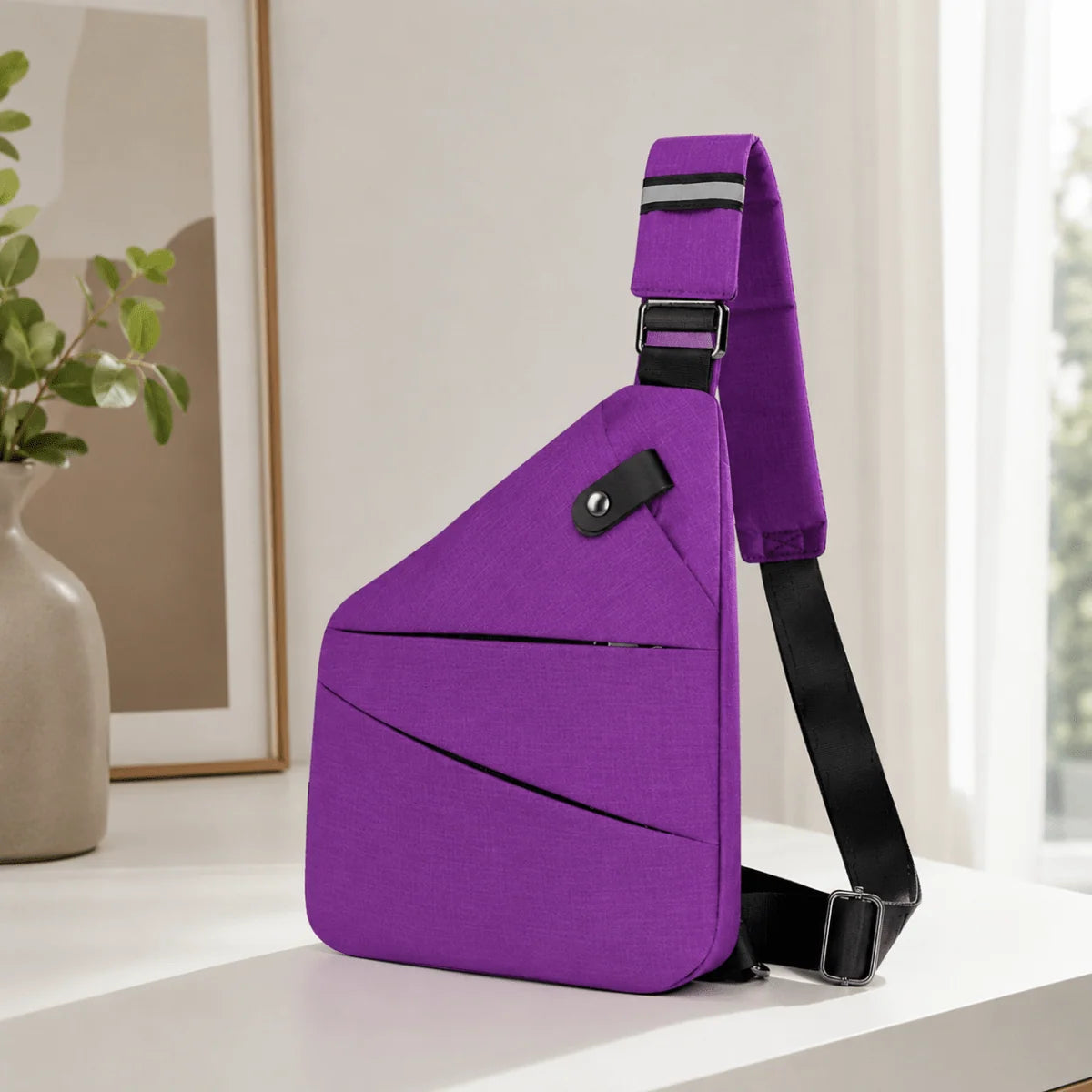 Crossbody Bag RFID Protection Water-Resistant Cut-Resistant Strap