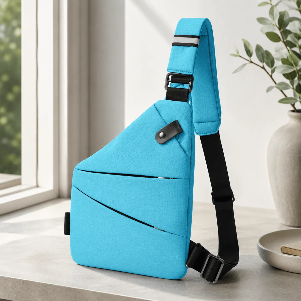 Crossbody Bag RFID Protection Water-Resistant Cut-Resistant Strap
