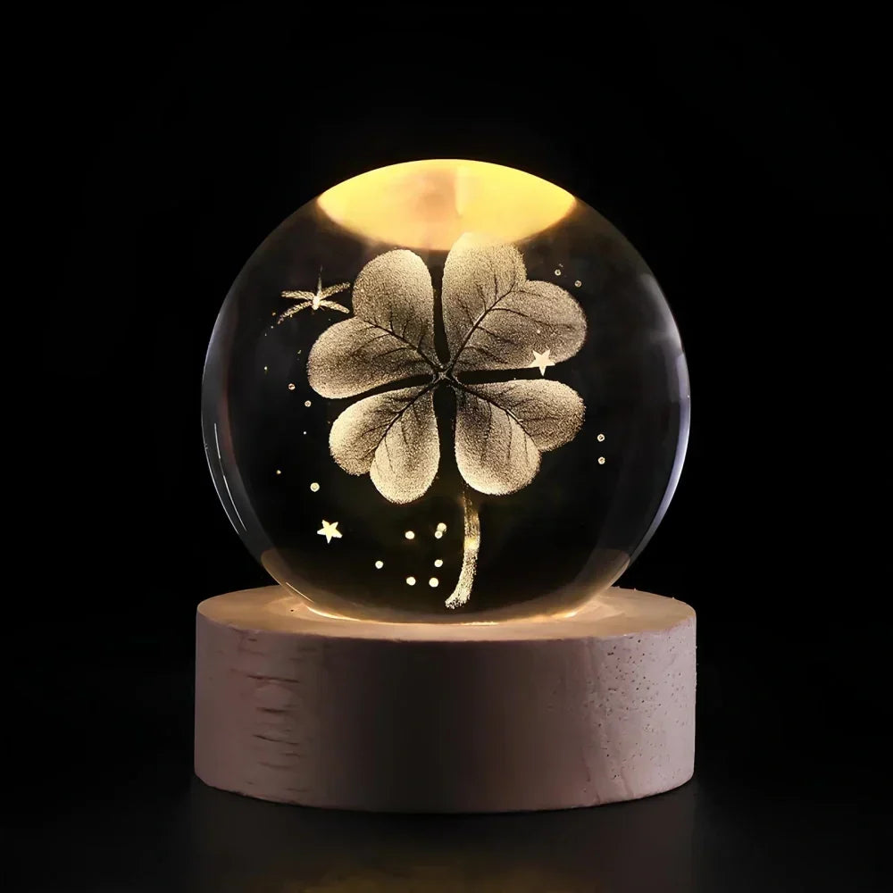 Crystal Ball Lamp 3D Laser Engraved