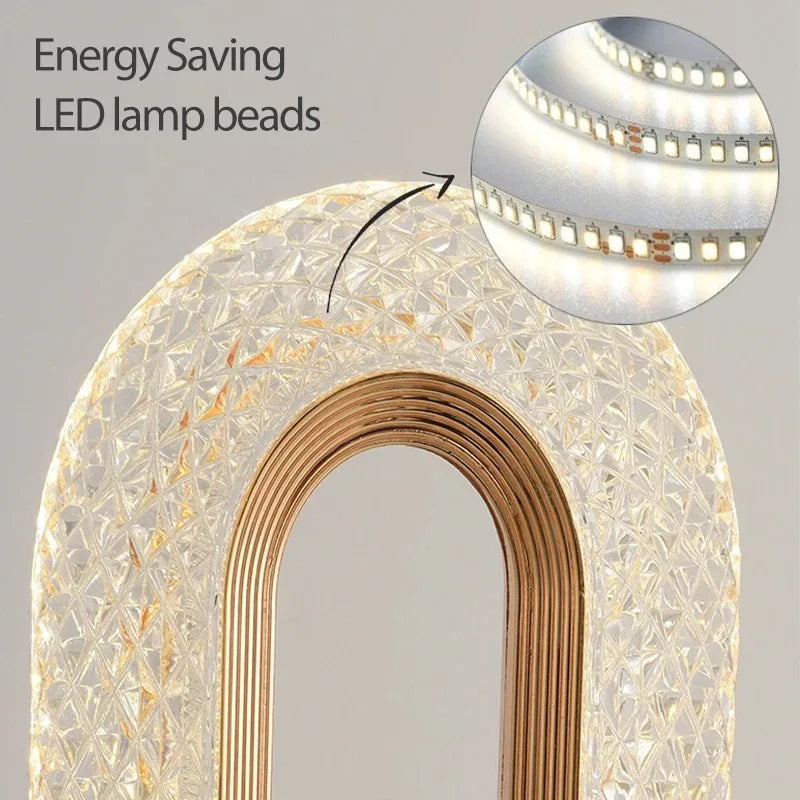 Crystal Night Light 3D Etched Rechargeable Touch Dimmer