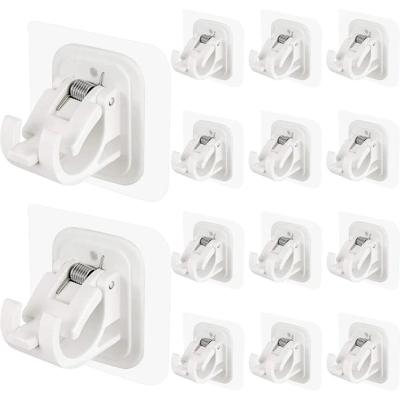 Curtain Rod Brackets Adjustable Adhesive No-Drill Mounting