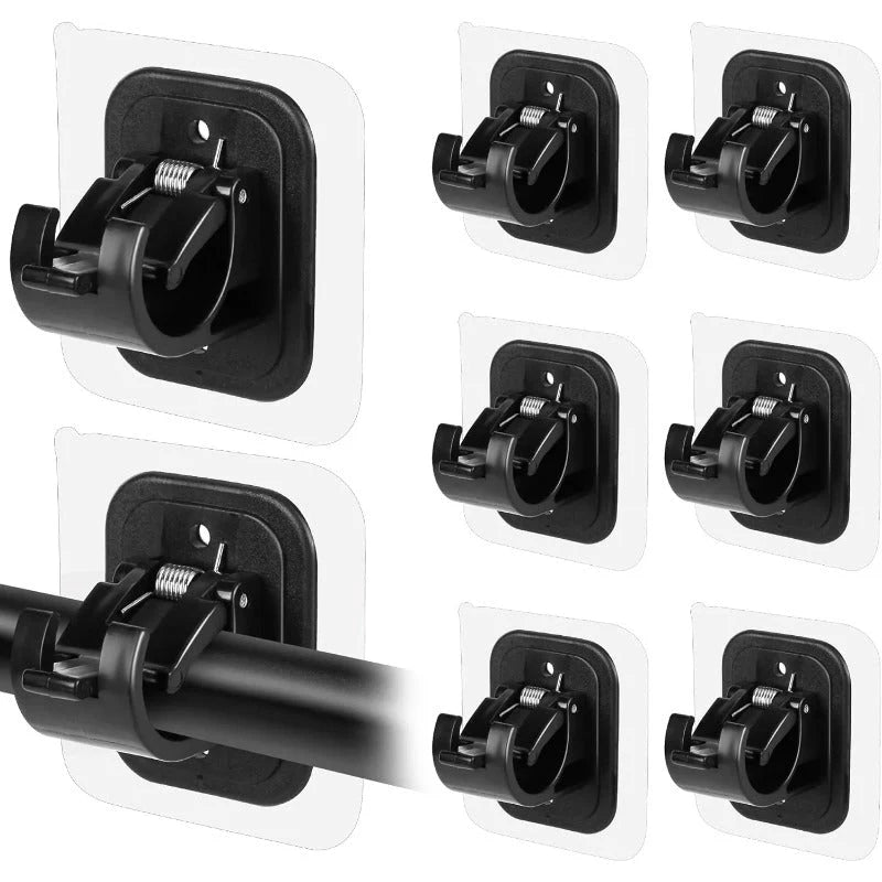 Curtain Rod Brackets Adjustable Adhesive No-Drill Mounting