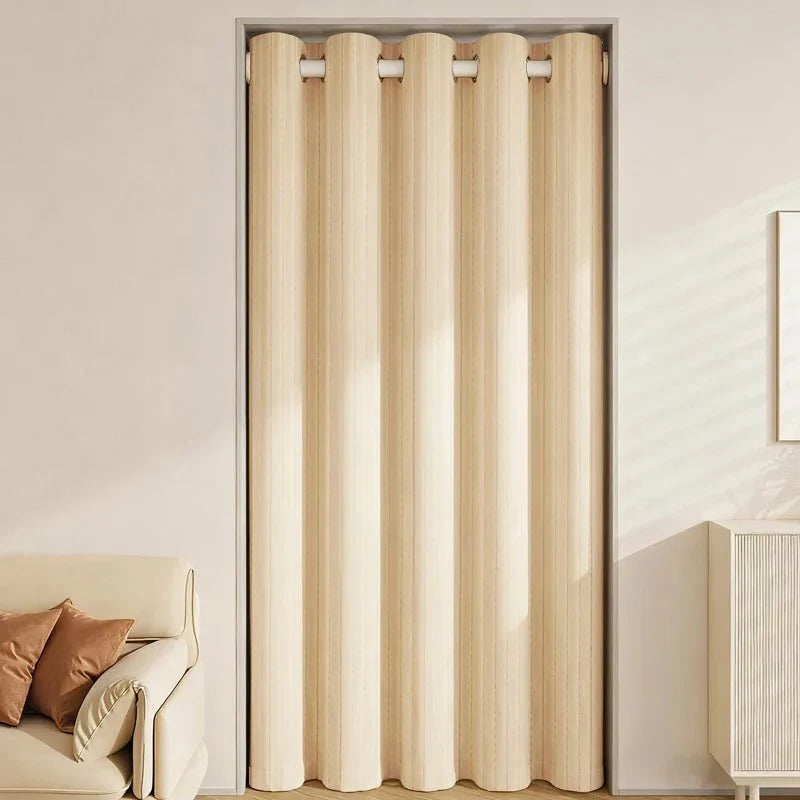 Curtain Set Thermal Insulating Light-Reducing With Rod & Tiebacks