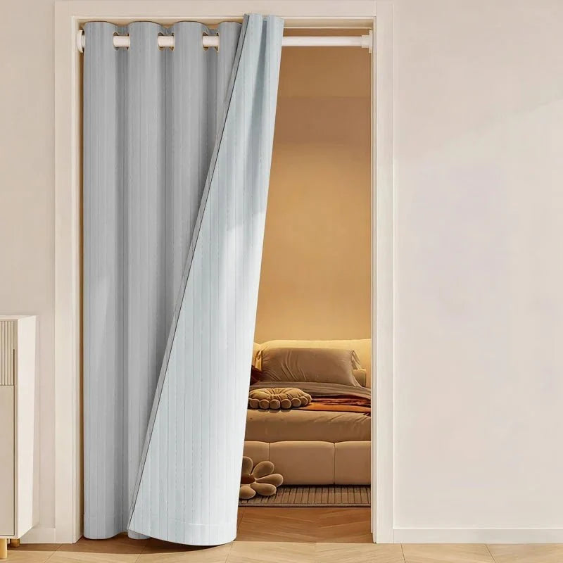 Curtain Set Thermal Insulating Light-Reducing With Rod & Tiebacks