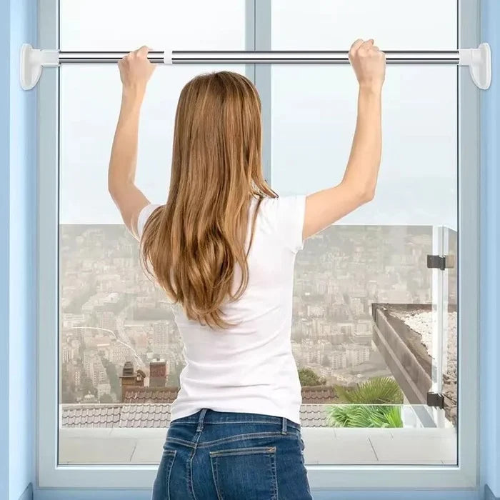 Curtain Tension Rod Adjustable Stainless Steel No-Drill Installation