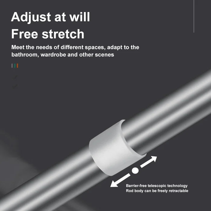 Curtain Tension Rod Adjustable Stainless Steel No-Drill Installation