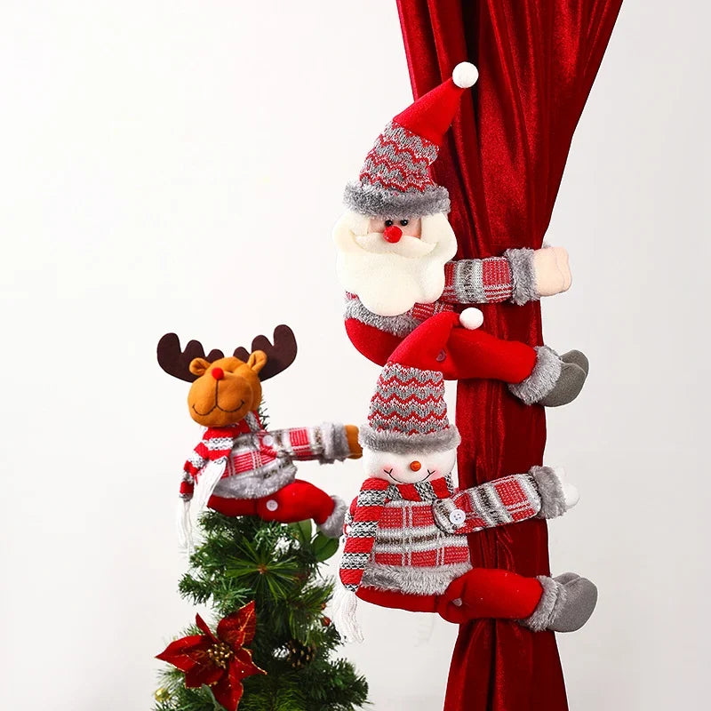 Curtain Tieback Festive Santa Design & Universal Fit