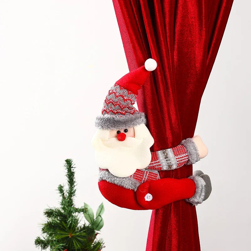 Curtain Tieback Festive Santa Design & Universal Fit