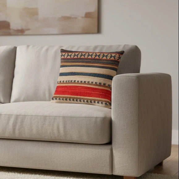 Cushion Cover Polyester Boho Design 17.7 Inch Square