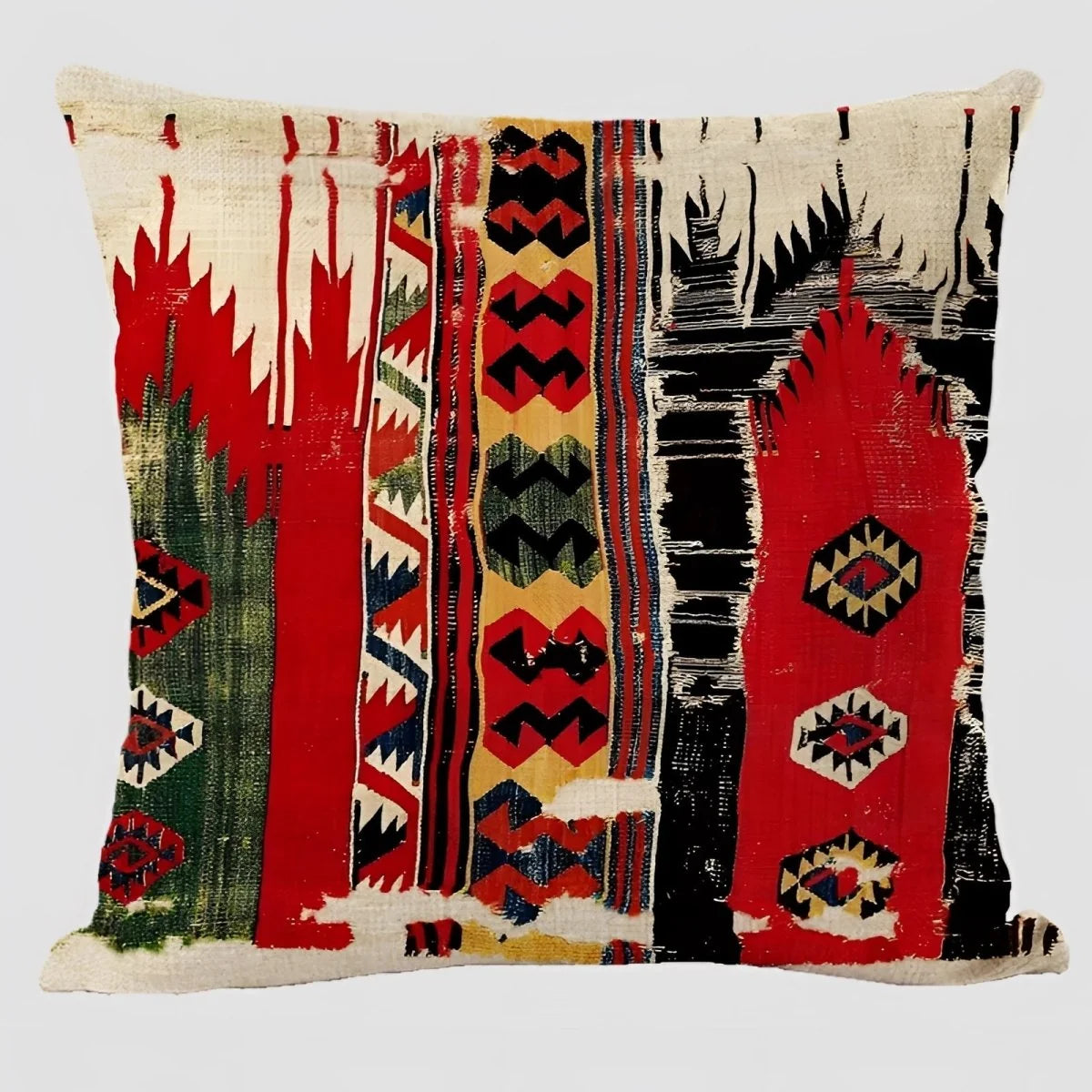 Cushion Cover Polyester Boho Design 17.7 Inch Square
