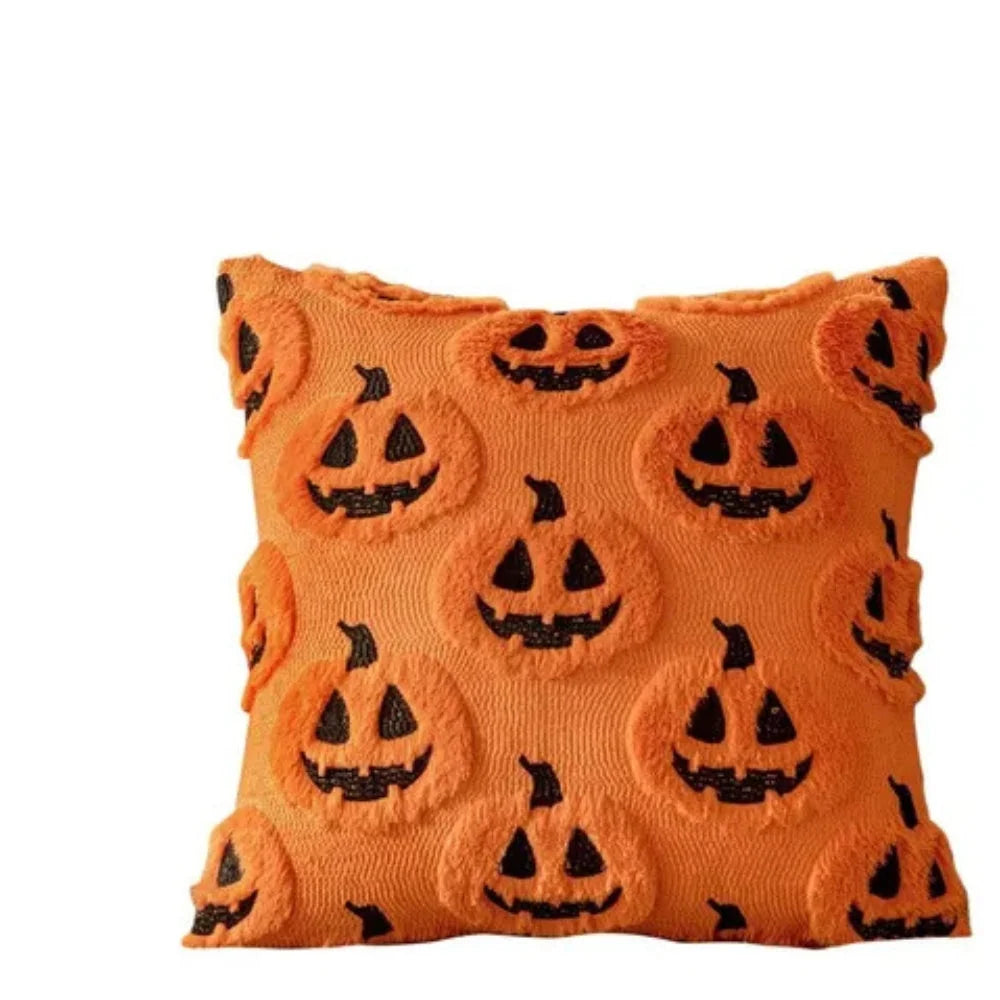 Cushion Cover Pumpkin Pattern Microfiber 18 x 18 Inch