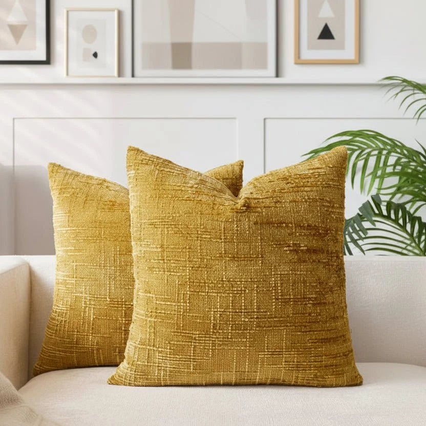 Cushion Cover Soft Chenille Bamboo-Inspired Texture