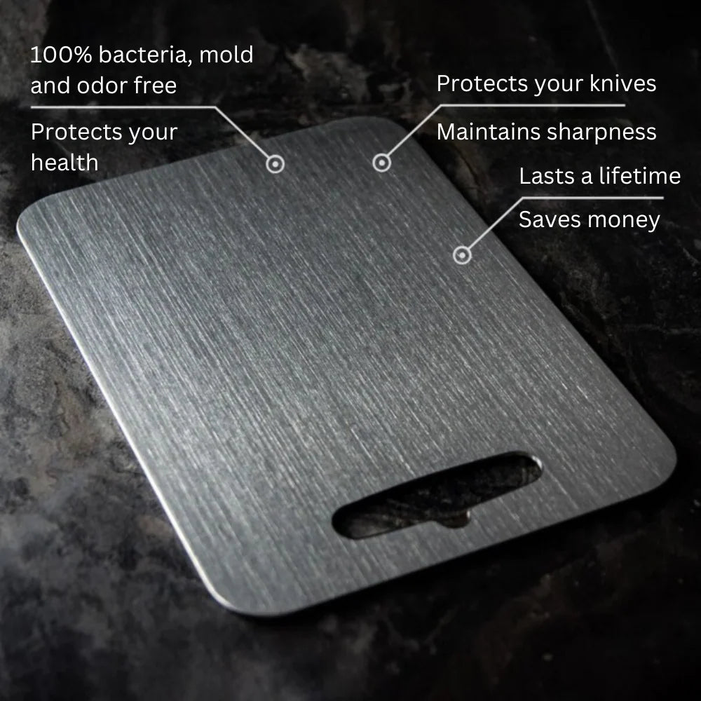 Cutting Board Medical-Grade Titanium Antibacterial & Knife-Friendly