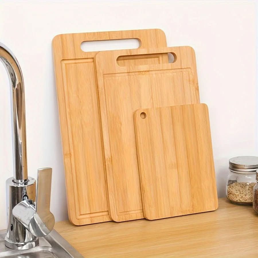Cutting Board Natural Bamboo Knife-Friendly Surface