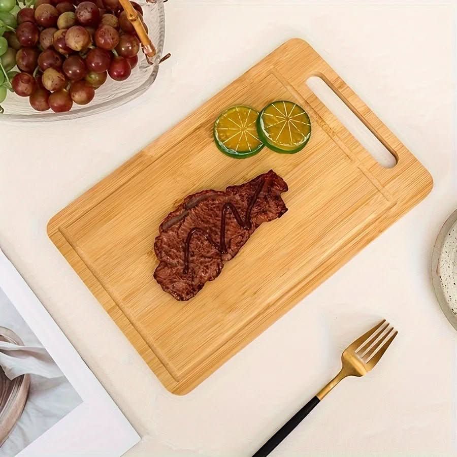 Cutting Board Natural Bamboo Knife-Friendly Surface