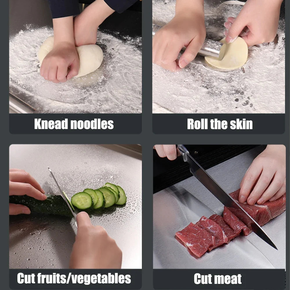 Cutting Board Stainless Steel Double-Sided Large 60 x 40 cm