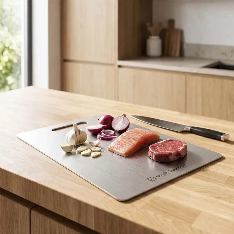 Cutting Board Stainless Steel Double-Sided Non-Porous Surface