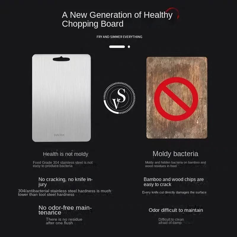 Cutting Board Stainless Steel Non-Slip Hygienic