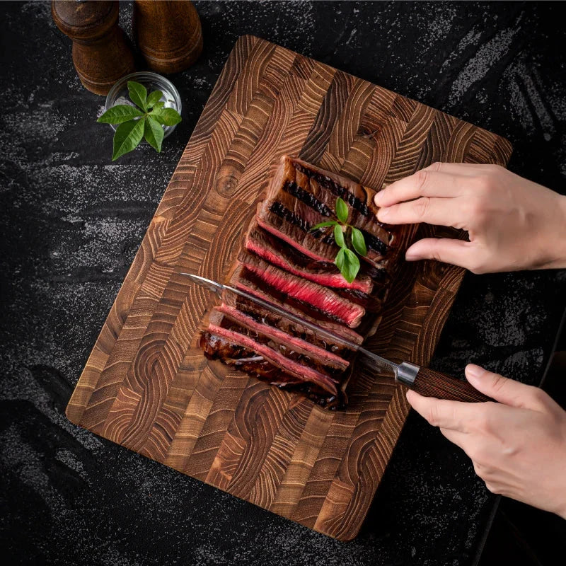 Cutting Board Teak Wood Water-Resistant 1-Inch Thick