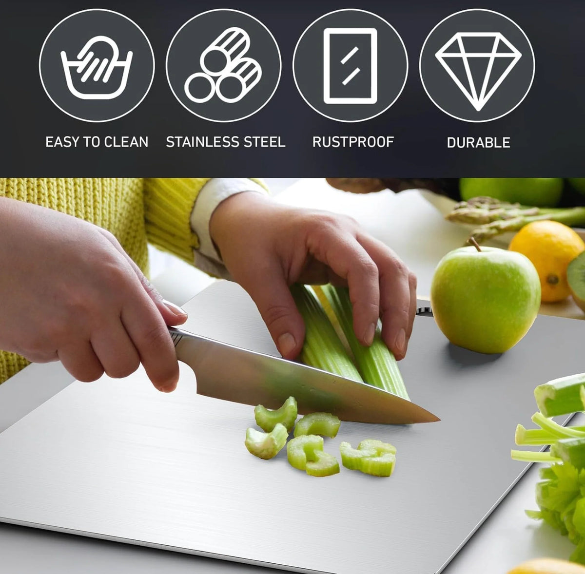 Cutting Board Titanium Non-Porous Dishwasher-Safe