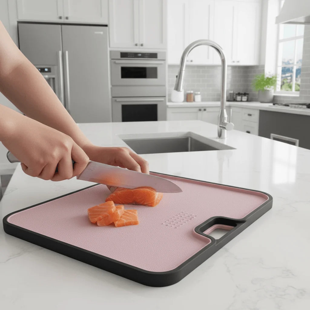Cutting Board Wheat Straw Double-Sided Compact & Lightweight