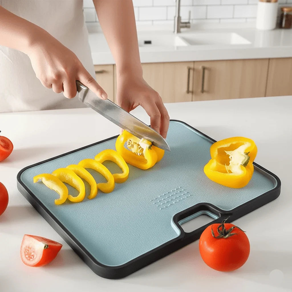 Cutting Board Wheat Straw Double-Sided Compact & Lightweight